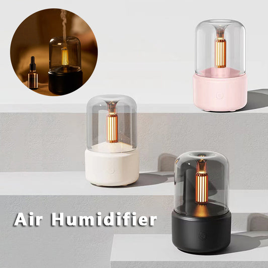 Atmosphere Light Humidifier Candlelight Aroma Diffuser Portable 120ml Electric USB Air Humidifier Cool Mist Maker Fogger