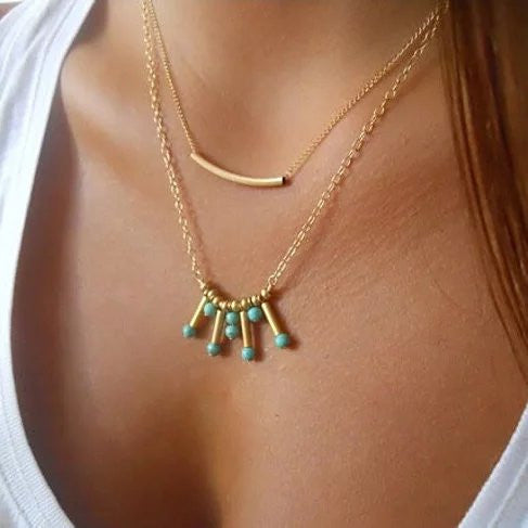 Turquoise Rain Necklace