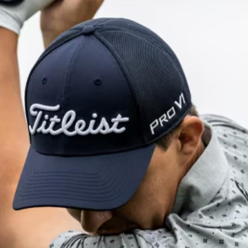 Titleist Golf Black/White Hat for Adults - High-Quality Cotton Material, Durable and Comfortable