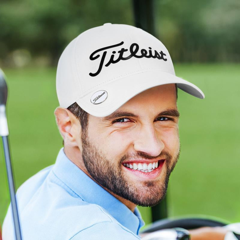 Titleist Golf Black/White Hat for Adults - High-Quality Cotton Material, Durable and Comfortable