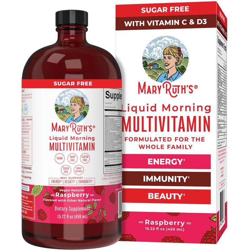 Maryruth'S Liquid Morning Multivitamin - B Complex Vitamins - Vitamins A, C, D, E - Zinc - Beauty - Vegan - Sugar Free - 15.22 Fl Oz