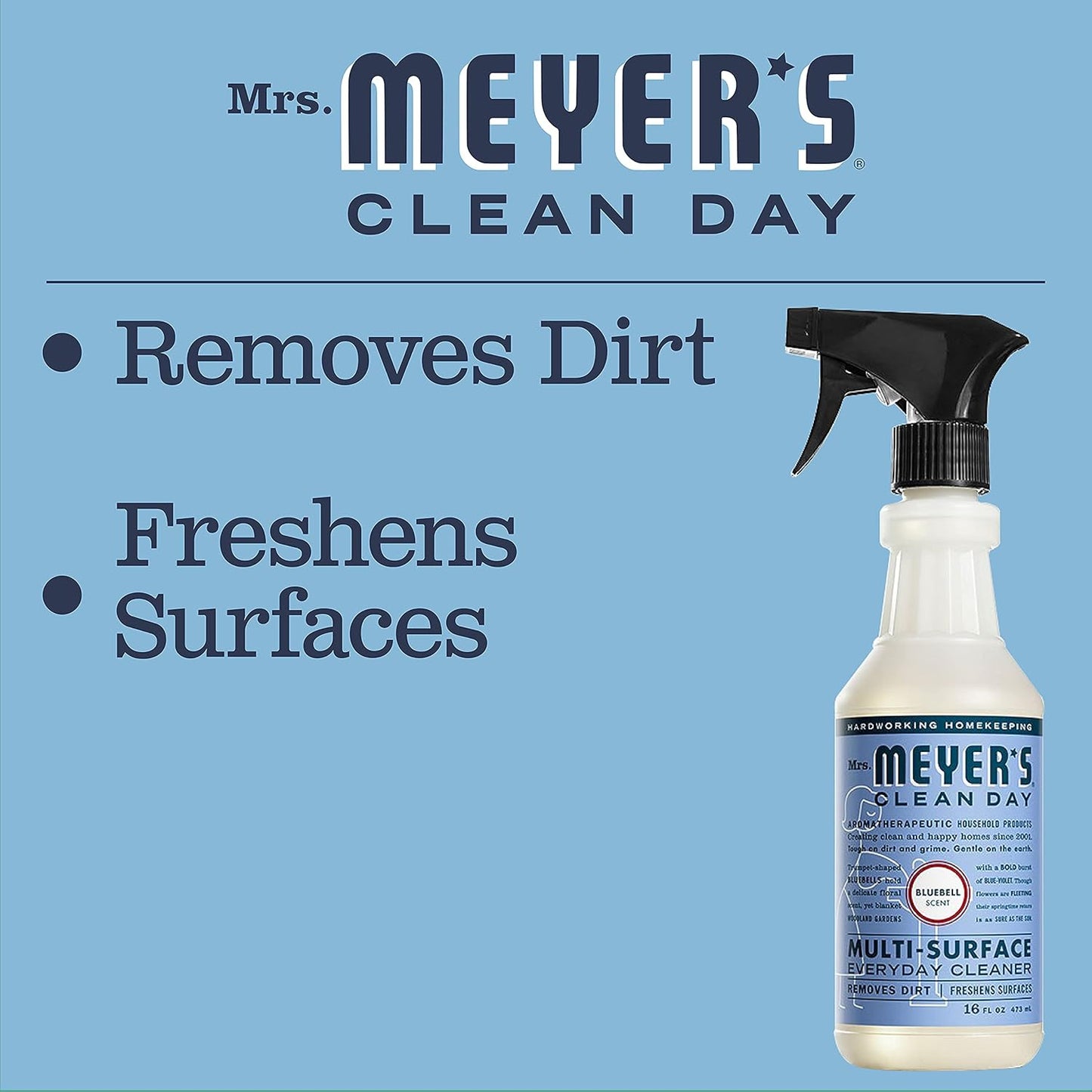 Mrs. Meyer'S All-Purpose Cleaner Spray, Bluebell, 16 Fl. Oz - Pack of 3