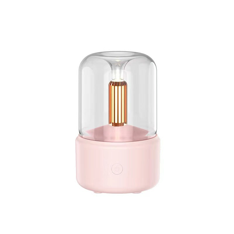 Atmosphere Light Humidifier Candlelight Aroma Diffuser Portable 120ml Electric USB Air Humidifier Cool Mist Maker Fogger