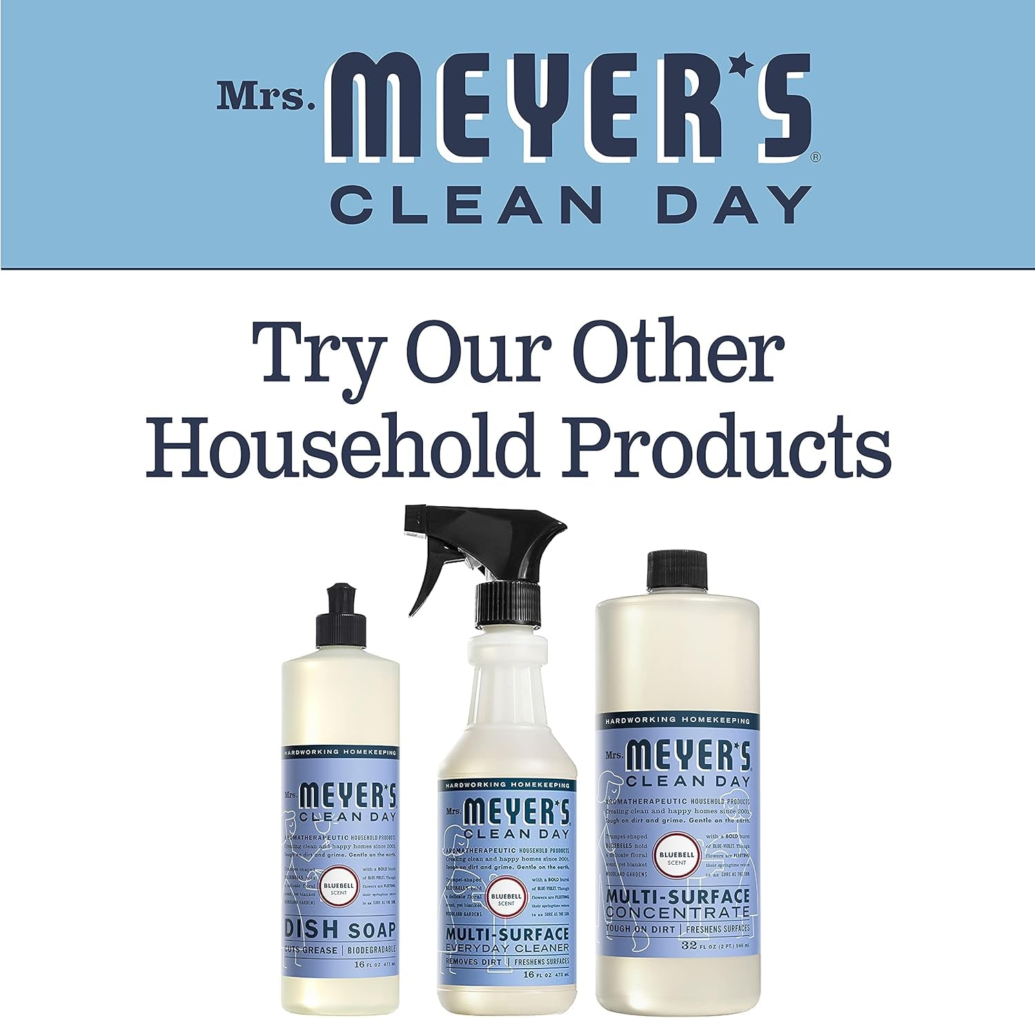 Mrs. Meyer'S All-Purpose Cleaner Spray, Bluebell, 16 Fl. Oz - Pack of 3