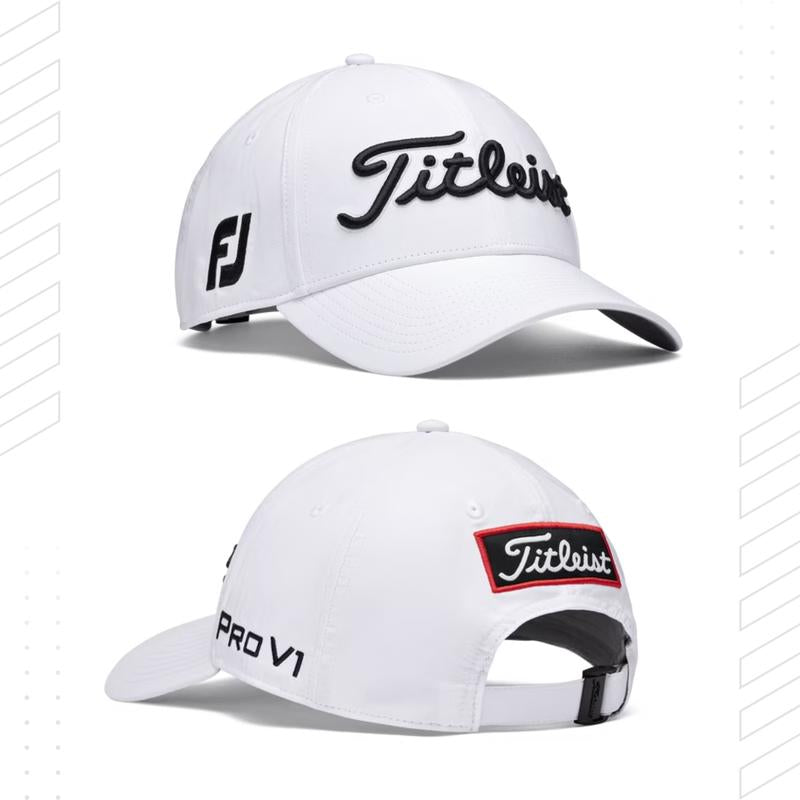 Titleist Golf Black/White Hat for Adults - High-Quality Cotton Material, Durable and Comfortable