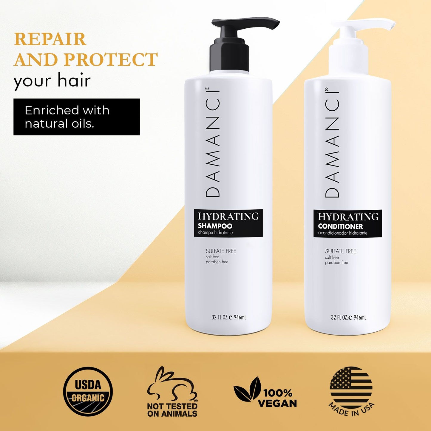 DAMANCI Hydrating Shampoo & Conditioner Duo