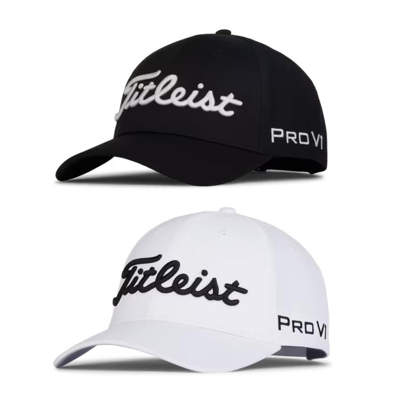 Titleist Golf Black/White Hat for Adults - High-Quality Cotton Material, Durable and Comfortable